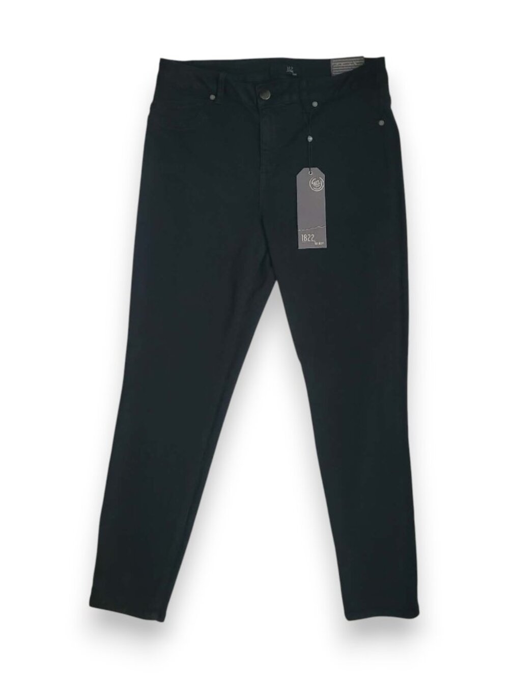 1822 Denim Black Skinny Jeans Womens Size 16 Contour Waist Ankle Stretch NWT